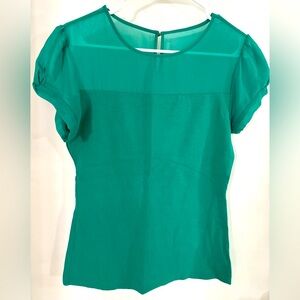 2/$15- Express Green Sheer Top